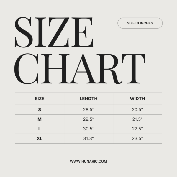 hunaric Size chart