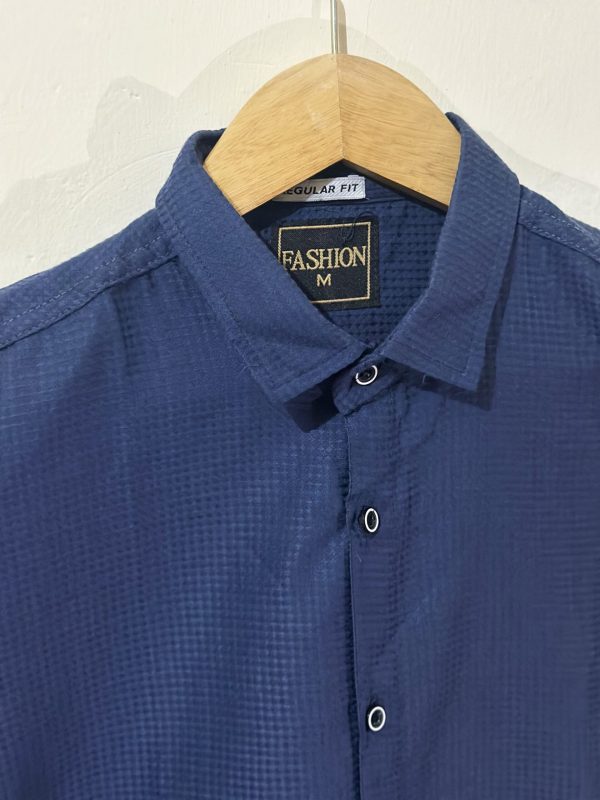 Navy Blue Cotton Shirt