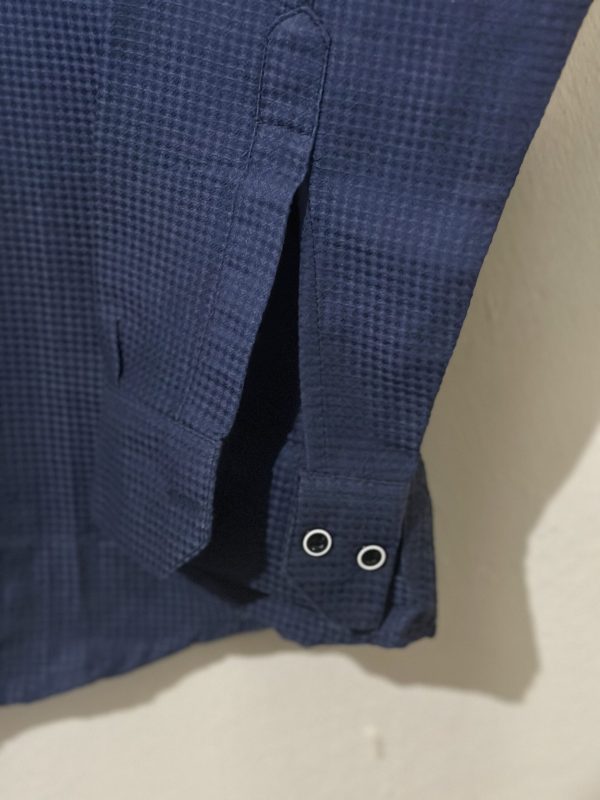 Navy Blue Cotton Shirt - Image 4