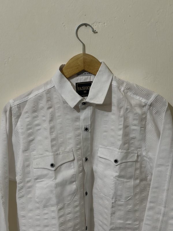 White ( Flurry ) Cotton Shirt