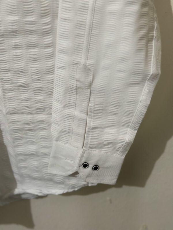 White ( Flurry ) Cotton Shirt - Image 2