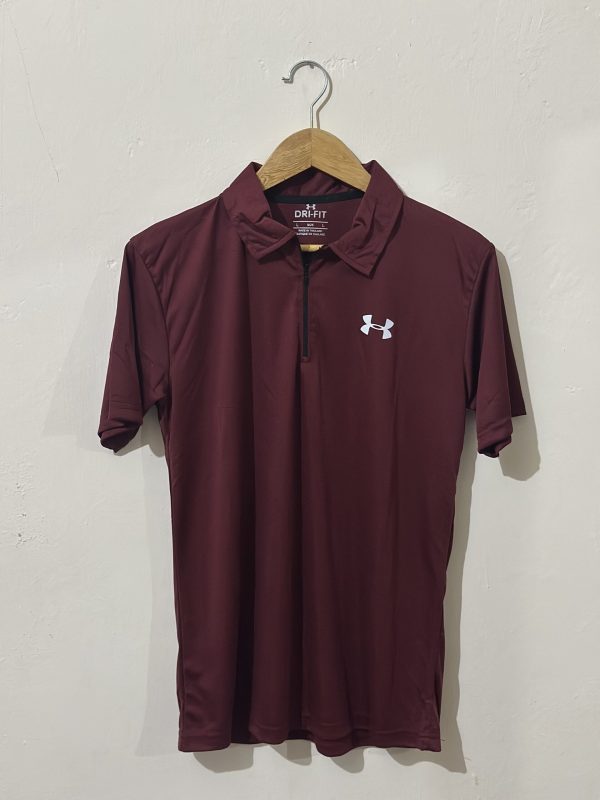 Dryfit Plain T-Shirts with Zipper - Image 4